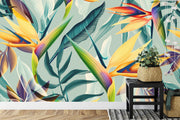 Tropical leaves wall mural image 2