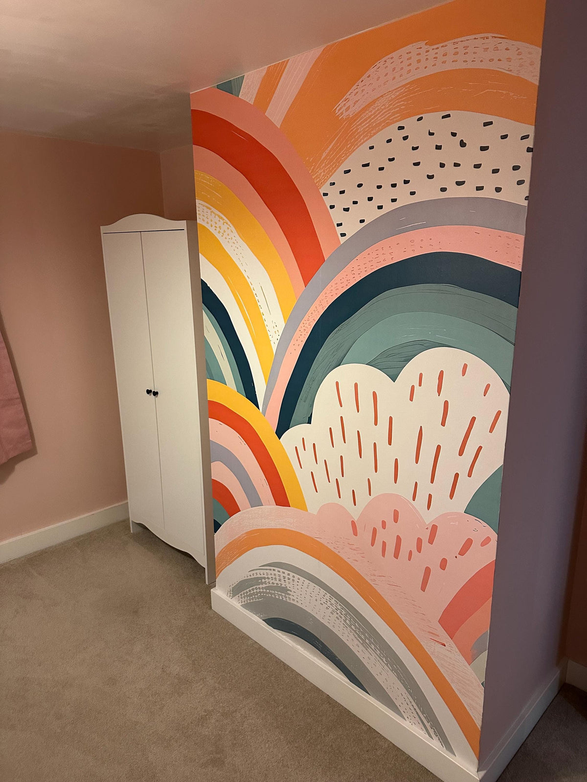 Pastel Rainbow Wall Mural