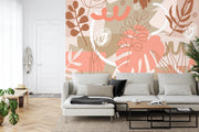 Leaves wall mural image 0