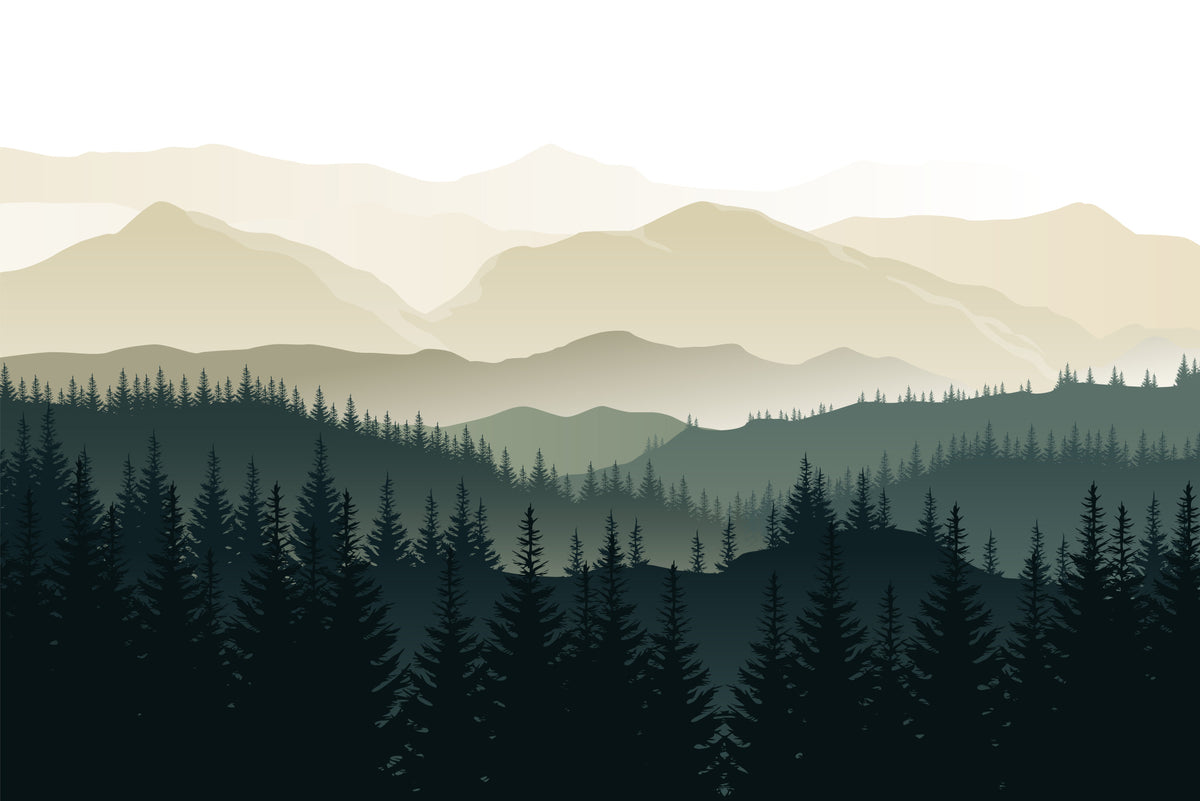 Mountains wall mural image 1