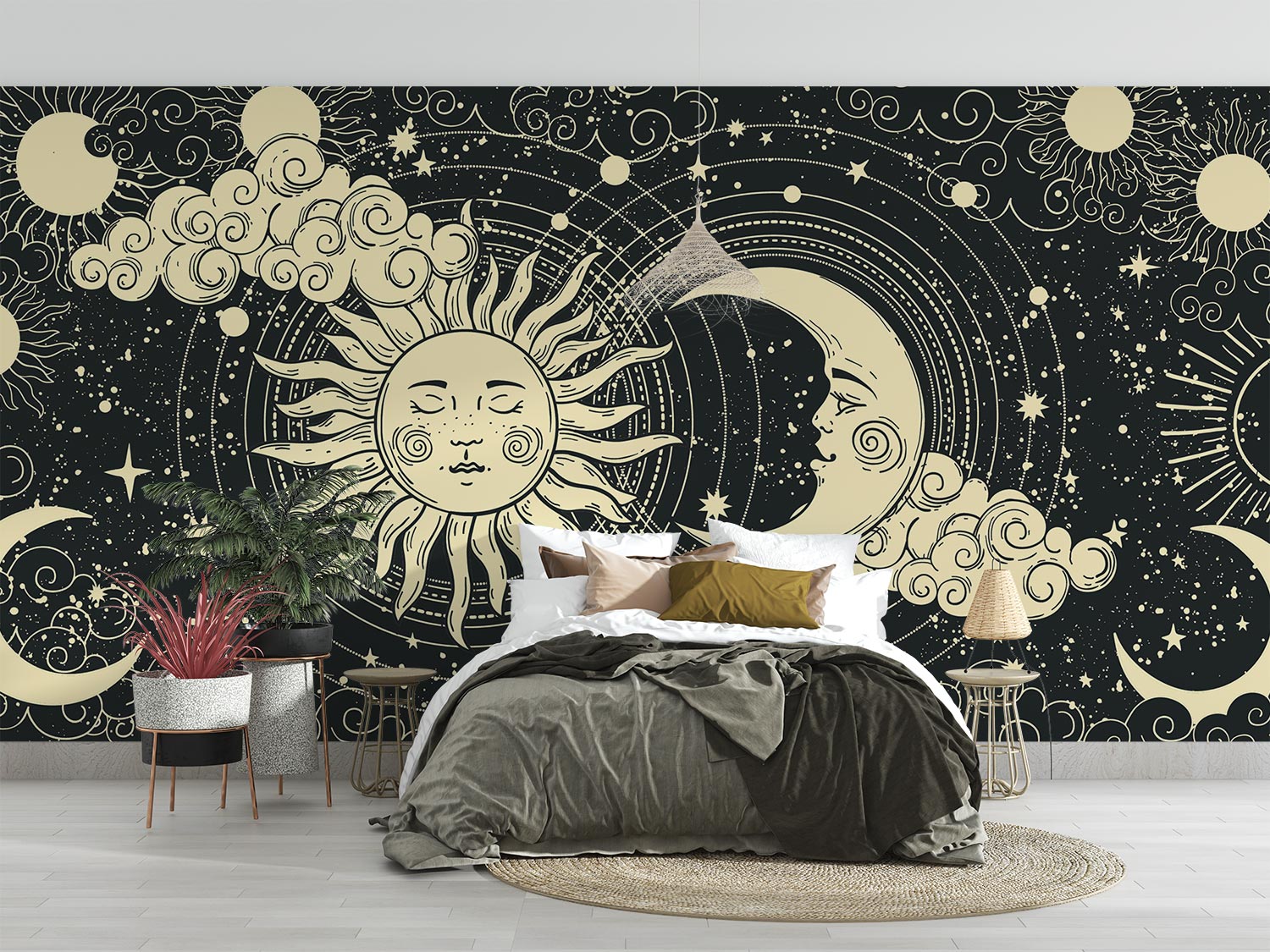 Sun And Moon Wallpaper Mural image 0