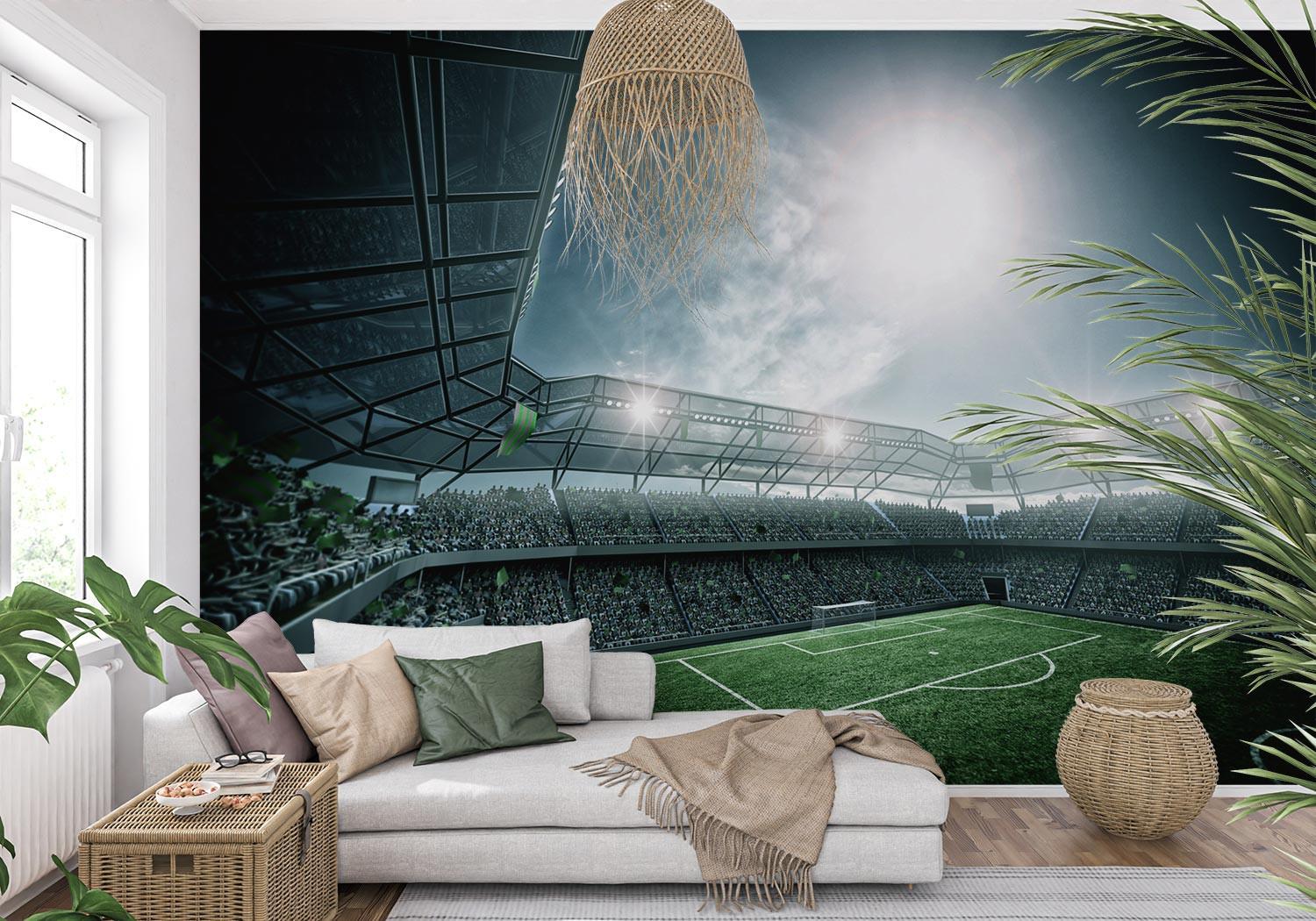 Soccer Stadium Mural Wallpaper image 0