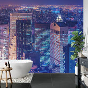 New York City At Night Mural Wallpaper image 2