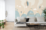 Sleepy Village Wall Mural image 3