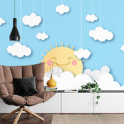 Happy Sun Papercut wall mural image 2