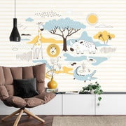 Safari animals wall mural image 2