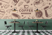Coffee Shop Wall Mural