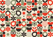 Geometric Flower Wallpaper Mural image 1