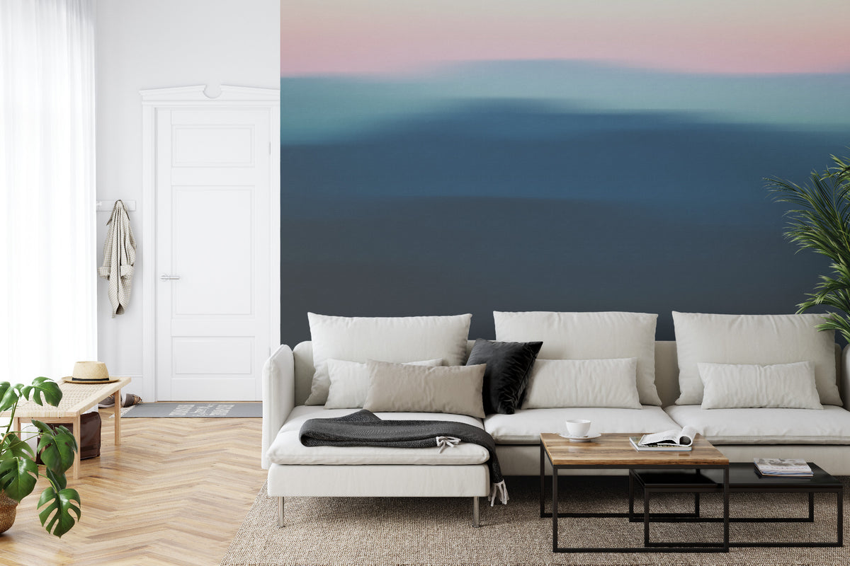Square wall mural Ombre graphic Hills image 0
