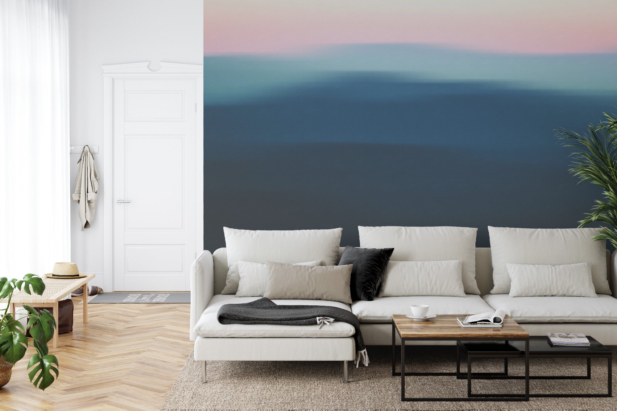 Square wall mural Ombre graphic Hills image 0