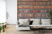 Square bookshelf wall mural image 0