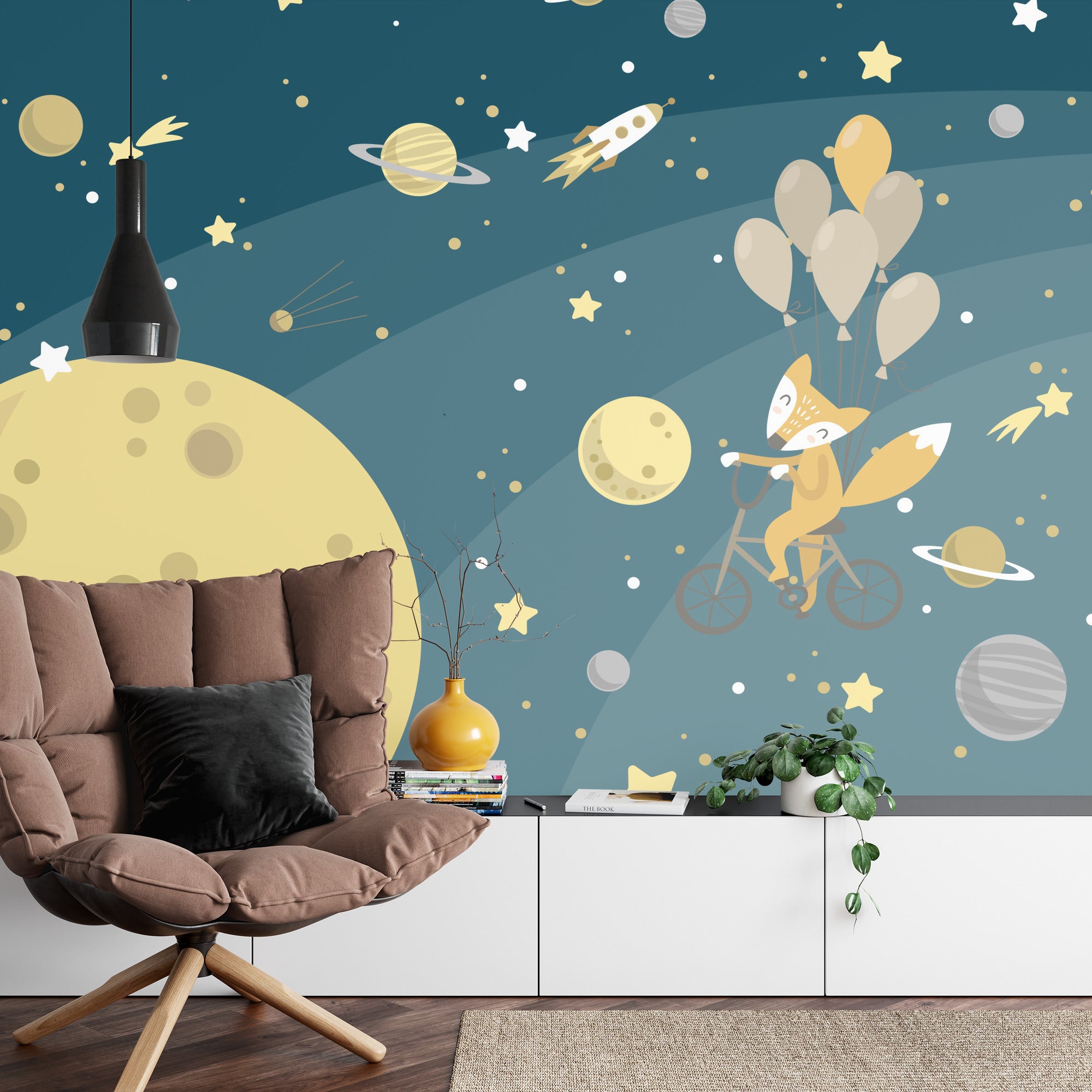 Space walk wall mural image 0