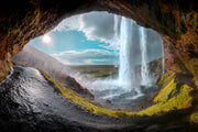 Rock Cave Waterfall Wall Mural image 1