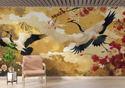 Crane Birds Wall Mural image 0