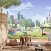 Castle in the forest wall mural image 2