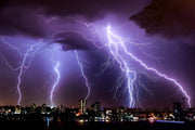 City Thunderstorm Wallpaper Mural image 1