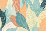 Colourful Leaves Wall Mural image 1