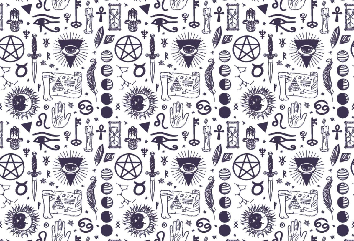 Esoteric And Astrology Symbols Mural Wallpaper image 1