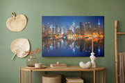 Manhattan By Night Natural Canvas image 2