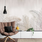 Vintage palm leaves wall mural image 4
