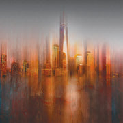 Square wall mural Behind the window image 1