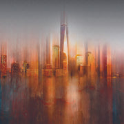 Square wall mural Behind the window image 1
