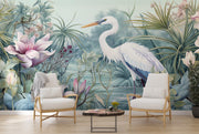 Botanical Chinoiserie Wallpaper Mural image 2
