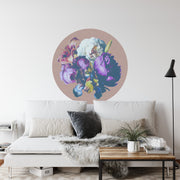 Bouquet of flowers circular wall mural image 0