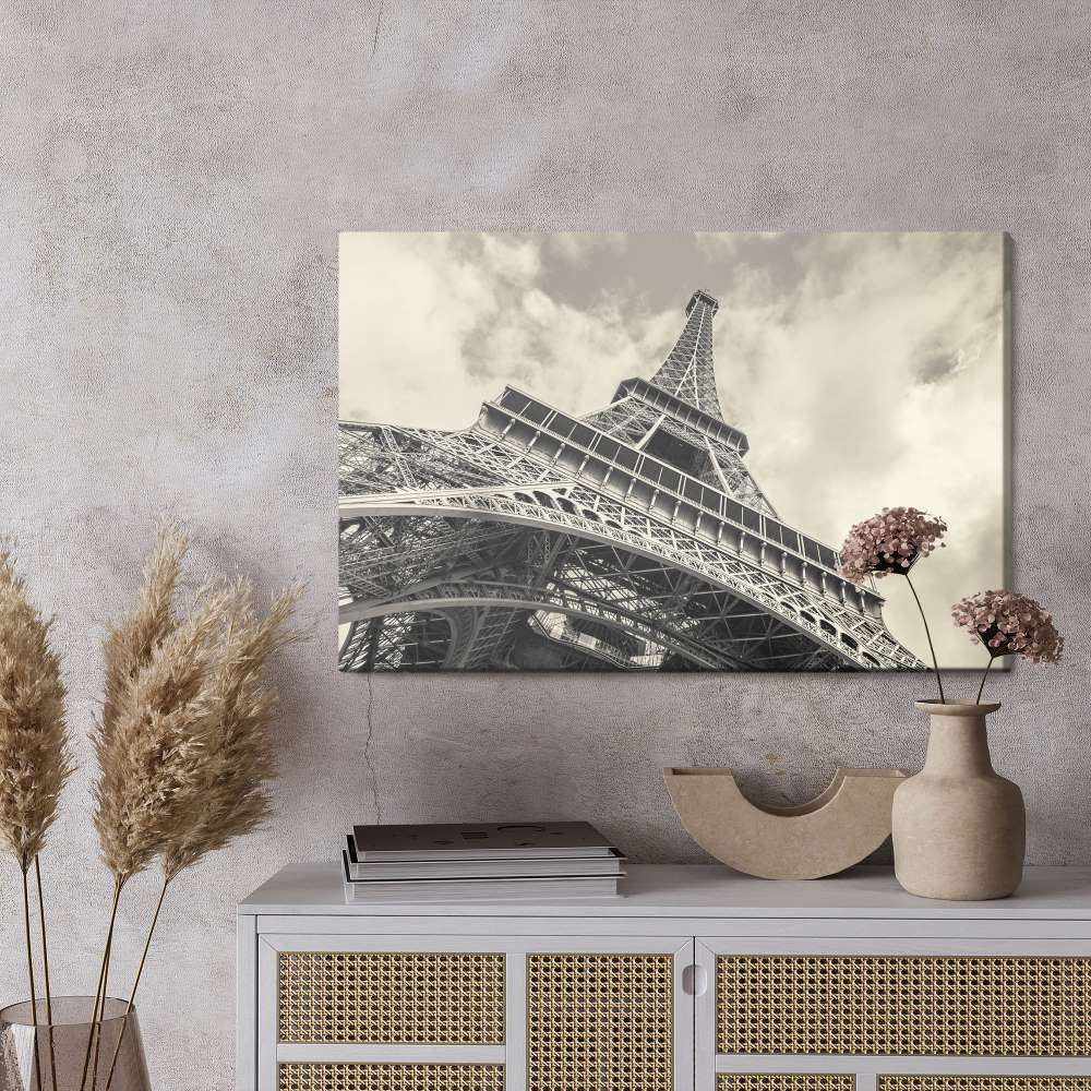 Eiffel Tower Natural Canvas image 0