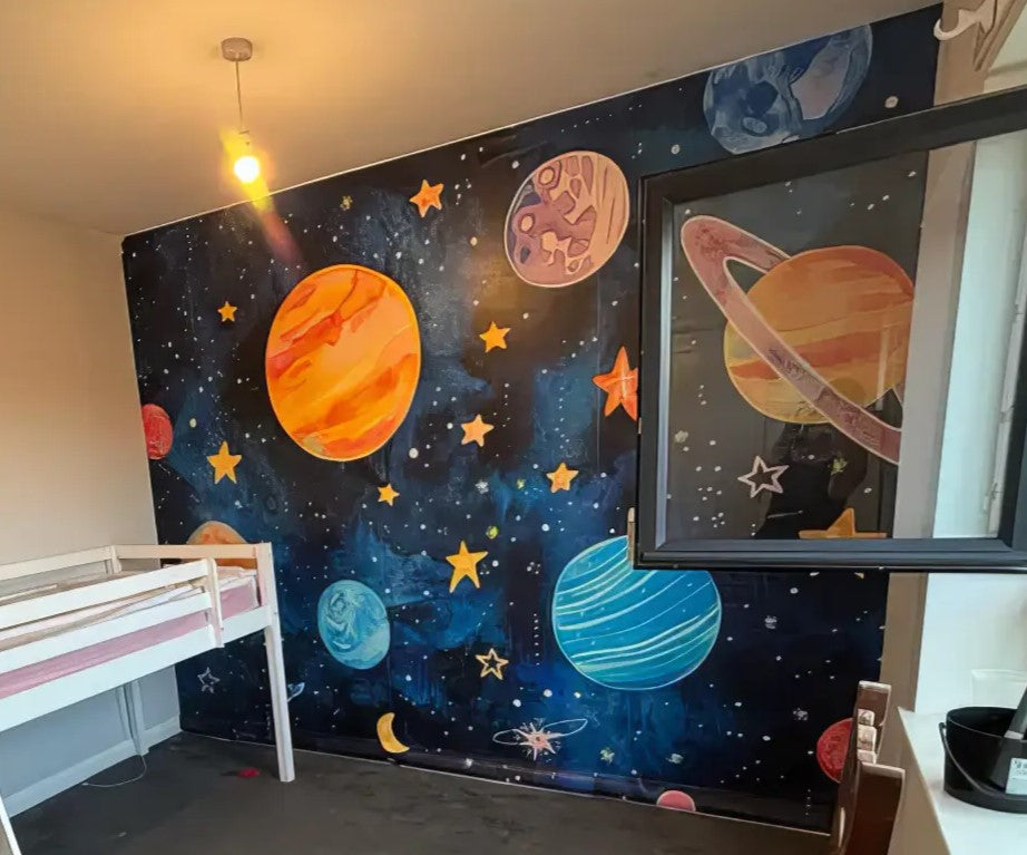 Watercolour Planet  Wall Mural