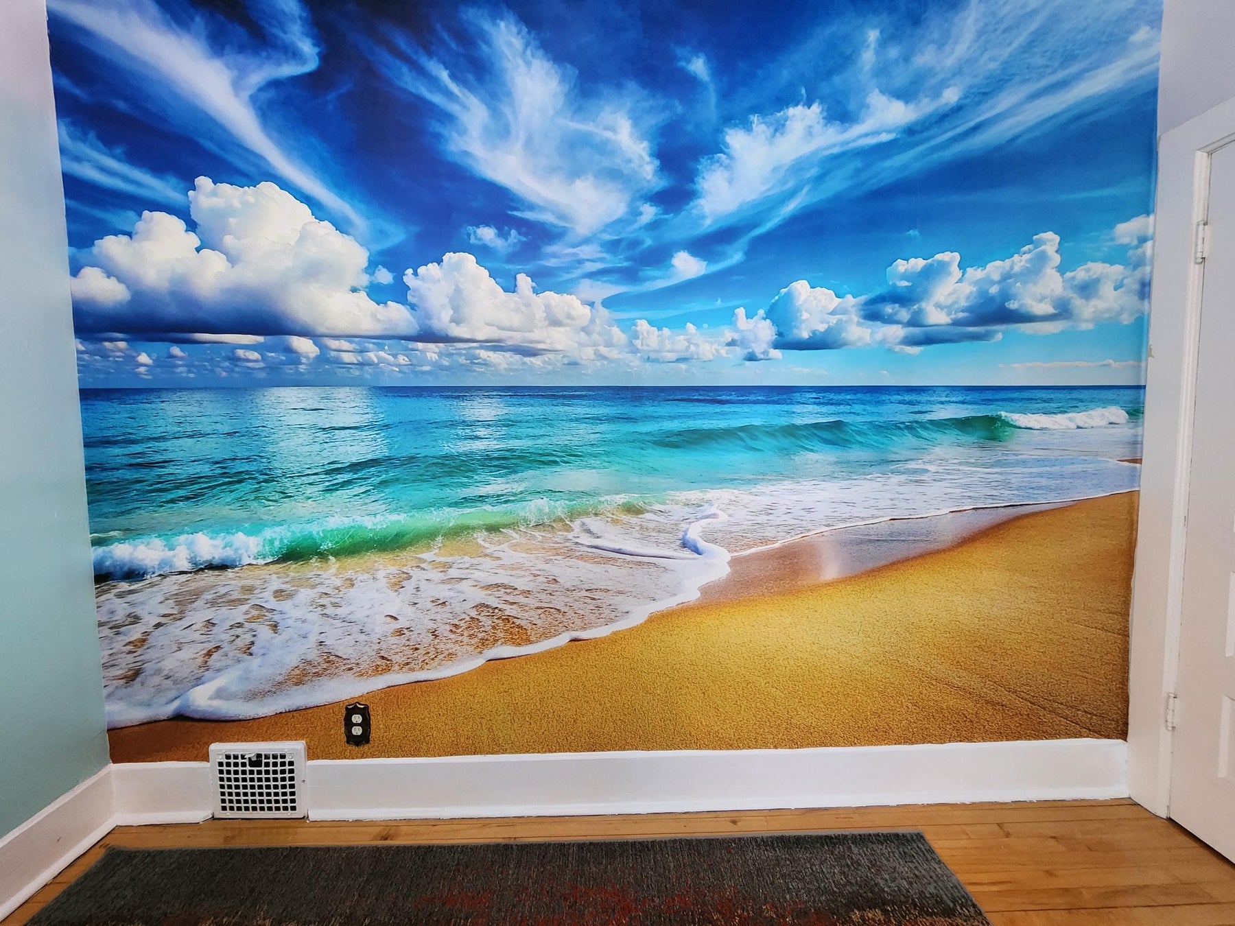 Serene beach wall mural