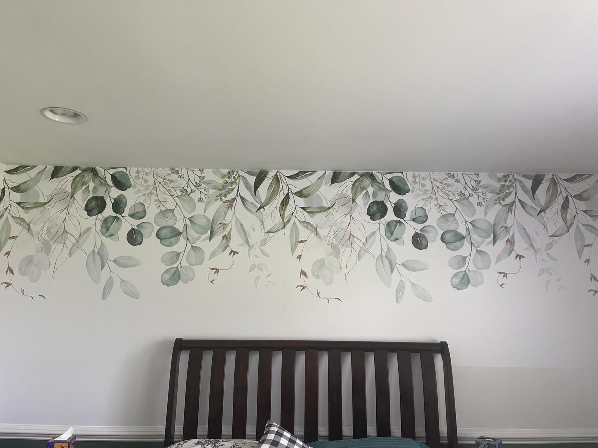 Watercolour Leaves Wall Mural