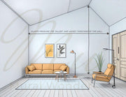 Illustrated sloping ceiling measuring guide