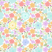 Pastel Watercolour Flower Pattern Wall Mural – clean artwork