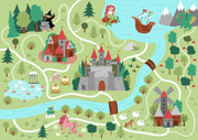 Fairy tale kingdom map wall mural