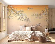 Sunset Magnolia Chinoiserie Wall Mural