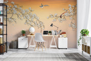 Sunset Magnolia Chinoiserie Wall Mural
