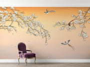 Sunset Magnolia Chinoiserie Wall Mural