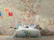 Parrot Chinoiserie Wall Mural
