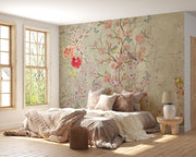 Parrot Chinoiserie Wall Mural
