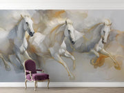 Abstract horse wall mural