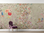 Parrot Chinoiserie Wall Mural
