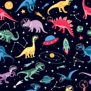 Dinosaur Astronauts Wall Mural – full artwork