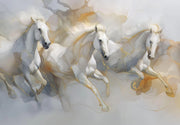Abstract horse wall mural