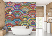 Rainbow Arch Embroidery-Effect Wall Mural – room illustration 3
