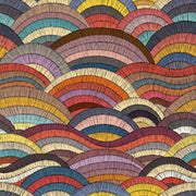 Boho Embroidery Waves Wall Mural – full artwork