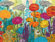 Colourful Wildflower Field Wall Mural – clean artwork