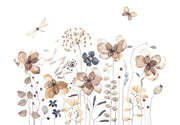 Earthy Flowers Wall Mural