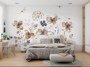 Earthy Flowers Wall Mural