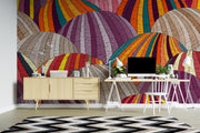 Boho Embroidery Hills Wall Mural – room illustration 1
